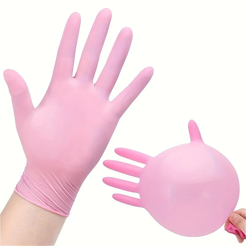 NitDisposablerile Gloves - 50/100 Pack, Durable Non-Slip Gloves for Household Cleaning and Gardening Tasks
