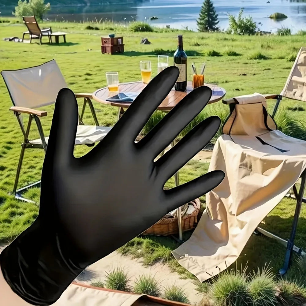  NitDisposablerile Gloves - 50/100 Pack, Durable Non-Slip Gloves for Household Cleaning and Gardening Tasks