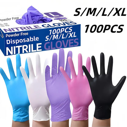  NitDisposablerile Gloves - 50/100 Pack, Durable Non-Slip Gloves for Household Cleaning and Gardening Tasks